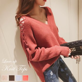 トップス レディース ニットセーター 春秋冬 可愛い リップ