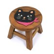 画像3: ラウンドスツール　スカーフネコ ディスプレイ 子供椅子 猫雑貨 インテリア雑貨 (3)