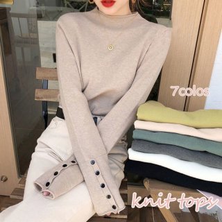 フリル ニットトップス レディース 長袖 ニットソー 無地 ニットセーター 韓国風 2way(T) フリル ニットトップス レディース 長袖 ニットソー 無地 ニット