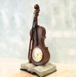 画像4: ヴァイオリン型 置時計 ロイヤルサロン テーブルクロック（Violin ＆ Book） (4)