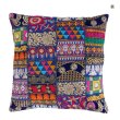 画像13: カンバディアパッチ クッションカバー インド キラキラ 伝統柄 民族衣装サリー 刺繍 インテリア小物 雑貨  (13)