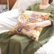 画像6: カンバディアパッチ クッションカバー インド キラキラ 伝統柄 民族衣装サリー 刺繍 インテリア小物 雑貨  (6)