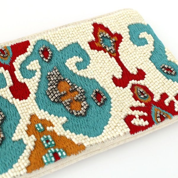 画像14: ビーズポーチ オリエンタル 可愛い 小物入れメイクポーチ ペンケース エキゾチック インド (14)