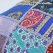 画像10: カンバディアパッチ クッションカバー インド キラキラ 伝統柄 民族衣装サリー 刺繍 インテリア小物 雑貨  (10)