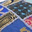 画像11: カンバディアパッチ クッションカバー インド キラキラ 伝統柄 民族衣装サリー 刺繍 インテリア小物 雑貨  (11)