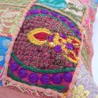 画像16: カンバディアパッチ クッションカバー インド キラキラ 伝統柄 民族衣装サリー 刺繍 インテリア小物 雑貨  (16)