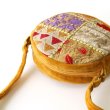 画像10: カンバディアパッチ×ベルベット 丸型 ショルダーバッグインド伝統柄 キラキラ刺繍 スパンコール エキゾチック 鞄  (10)