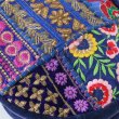 画像6: カンバディアパッチ×ベルベット 丸型 ショルダーバッグインド伝統柄 キラキラ刺繍 スパンコール エキゾチック 鞄  (6)