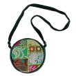 画像3: カンバディアパッチ×ベルベット 丸型 ショルダーバッグインド伝統柄 キラキラ刺繍 スパンコール エキゾチック 鞄  (3)