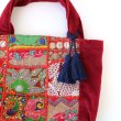 画像15: カンバディア ミニトートバッグ インド伝統柄 キラキラ刺繍 スパンコール エキゾチック 鞄  (15)