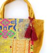 画像14: カンバディア ミニトートバッグ インド伝統柄 キラキラ刺繍 スパンコール エキゾチック 鞄  (14)