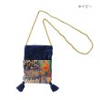 画像2: カンバディア サコッシュ インド伝統柄 キラキラ刺繍 スパンコール エキゾチック 鞄  (2)