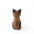 画像5: 木彫 お座りネコ SS タイ 伝統工芸 猫雑貨  置物 木彫り タイ雑貨 アジアン雑貨 (5)