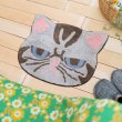 画像4: 大人気 ネコフェイスマット ハチワレ エキゾチック 猫雑貨 玄関マット インテリア   (4)