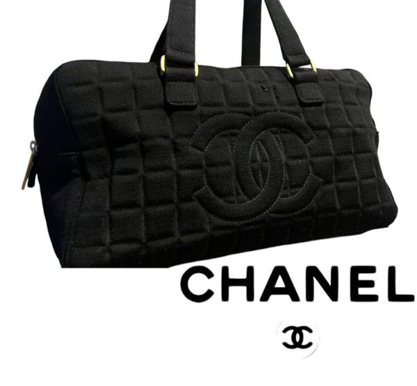 画像1: 【正規品】CHANEL シャネル チョコバー バッグ ココマーク coco 黒 (1)