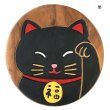 画像6: 人気 猫デザイン ラウンドスツール 招き猫 木製スツール ネコ雑貨 子供椅子 オットマン (6)