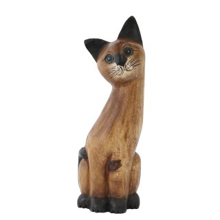 木彫り 寝そべり猫 置物 オブジェ ネコ雑貨インテリア雑貨