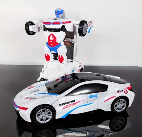 画像1: 変身しながらピカピカ光るロボット　車　スポーツカー　トランスフォーマー　トランスフォーム (1)