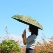 画像7: 新作入荷 アフリカンプリント柄 ジャンプ傘 長傘【晴・雨 兼用】レイングッズ 梅雨 (7)